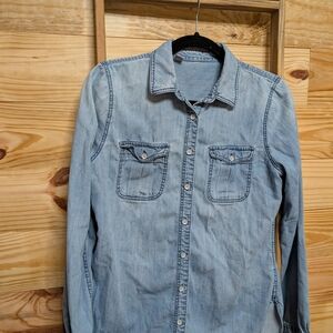 Denim Button-Up Shirt